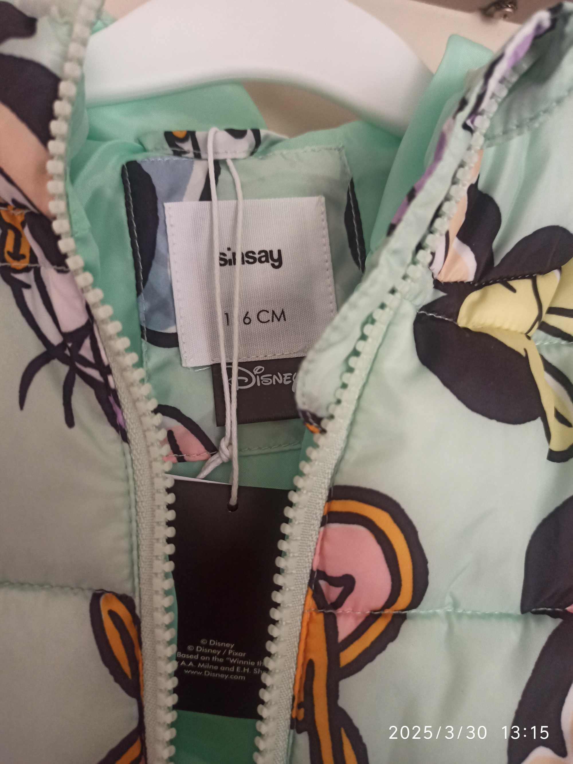 Śliczna przejściowa pikowana kurteczka Disney Minnie 116 Nowa