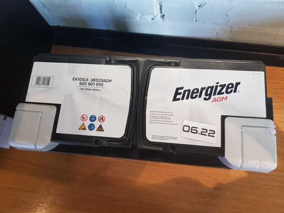 ОРИГИНАЛЬНЫЙ аккумулятор Energizer 105 Ah, AGM