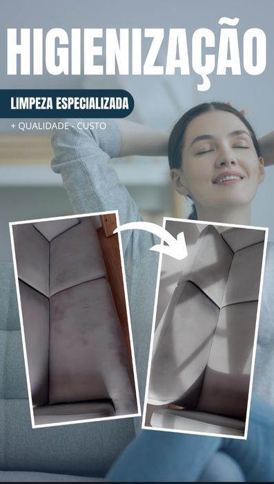 Limpeza e higienização de sofás colchões cadeiras carpetes e tapetes