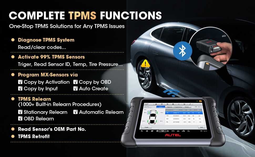 Máquina Diagnóstico OBD Autel MaxiPRO MP808S-TS Original PT (NOVO)