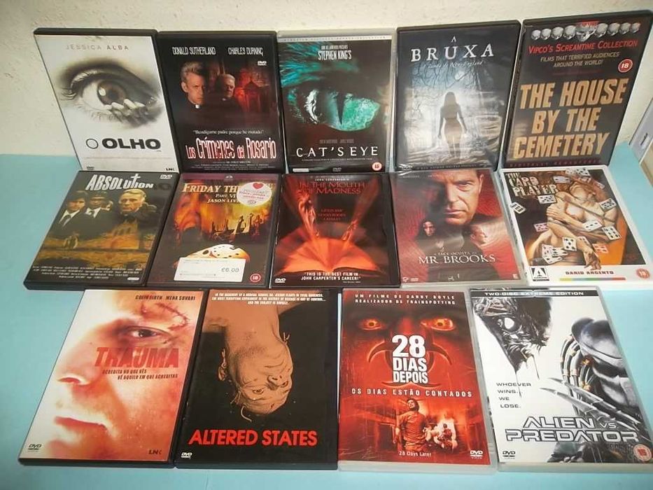 97 Filmes DVD Terror , FC e outros géneros, alguns muito raros