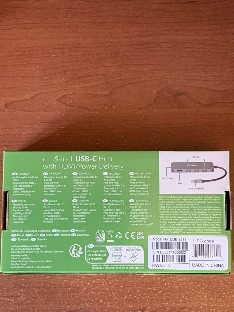 HUB D-Link USB-C – DUB-2333