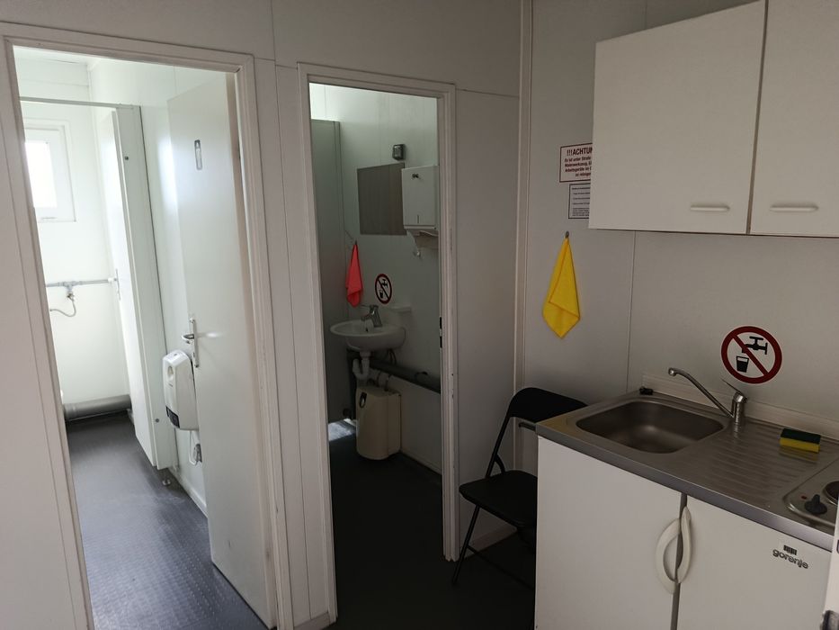 Kontener kuchnia + WC damskie+ WC męskie socjalny biurowy transport