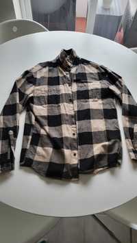 Camisa H&M Relaxed fit cuadros marron e preto