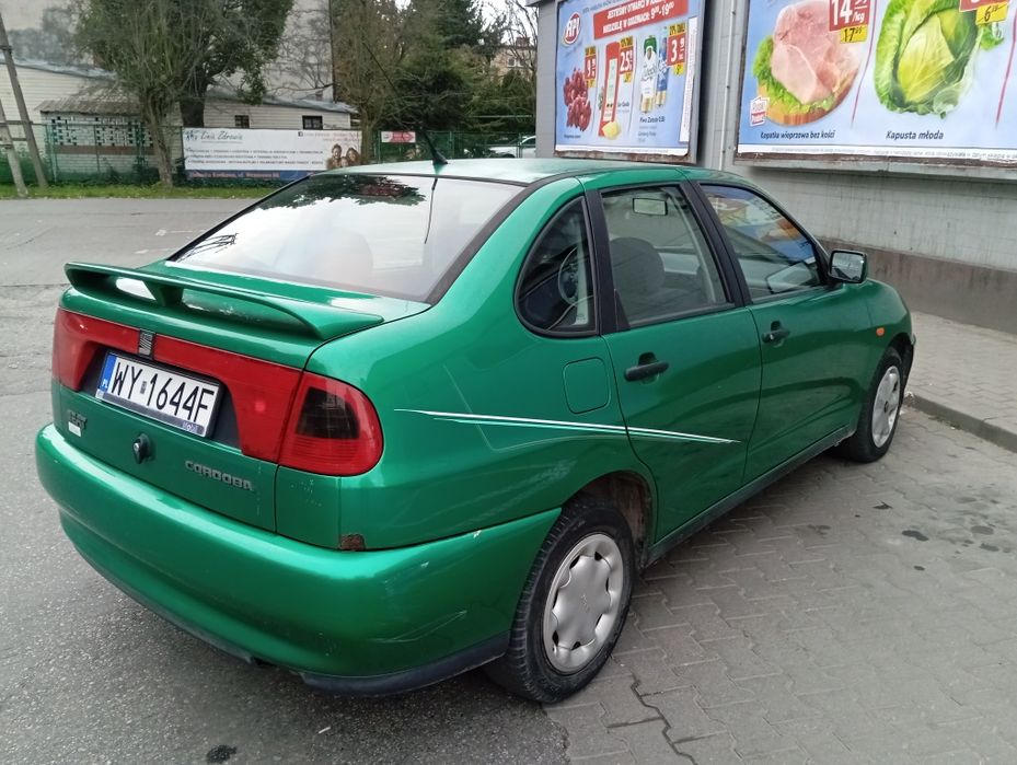 CORDOBA 1.6i 98 Opłaty Sprawne Klima Bezwypadkowy TANIO ZIELONKA