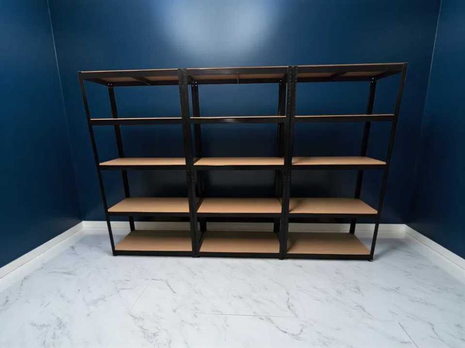 РАСПРОДАЖА стеллаж металлический  150/70/45 МДФ 5 полок стелаж чорний