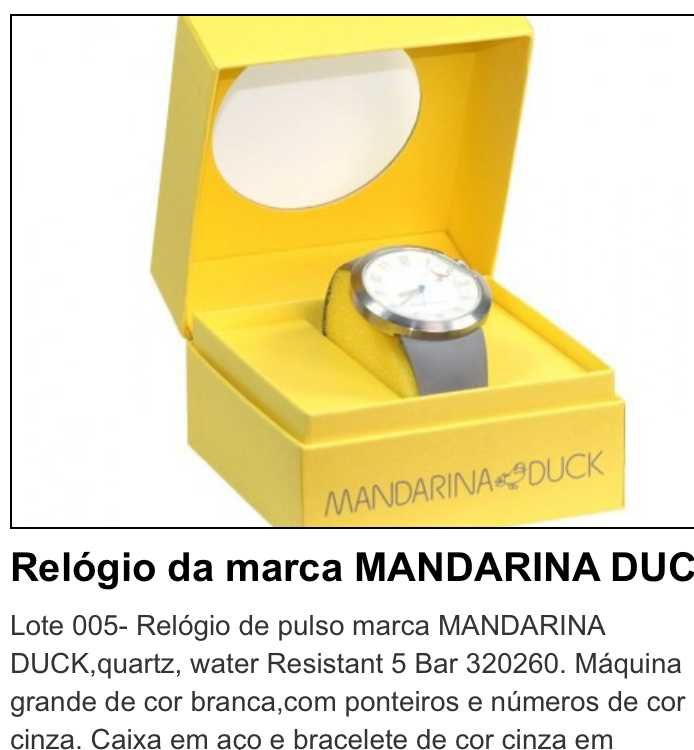 Relógio  MANADARINA DUCK com garantia. Water resistant