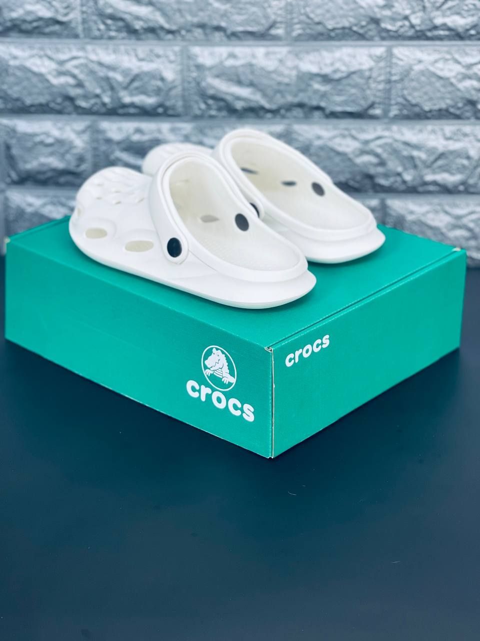 Мужские Шлепанцы Crocs Белые Шлепанцы Кроксы