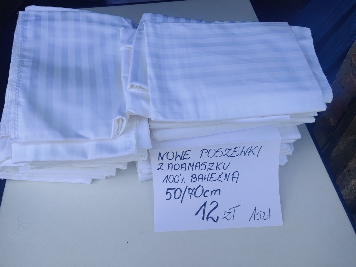 Poszewki na poduszkę z adamaszku 50/70 cm