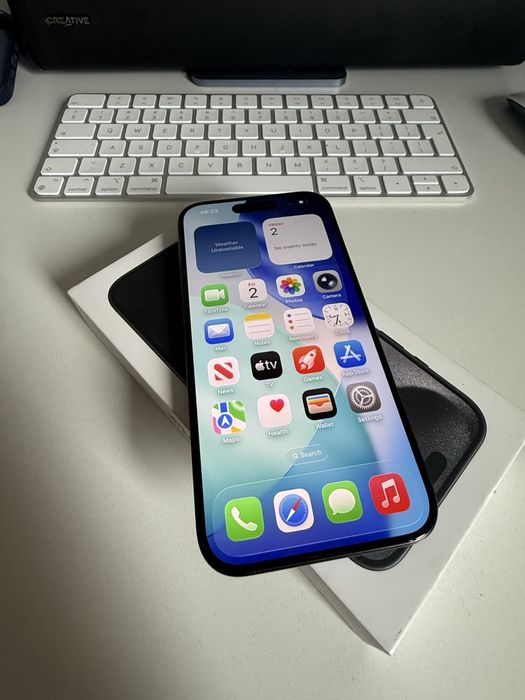 iPhone 15 Pro 256gb Titanium Black Idealny Bateria 97% od nowosci