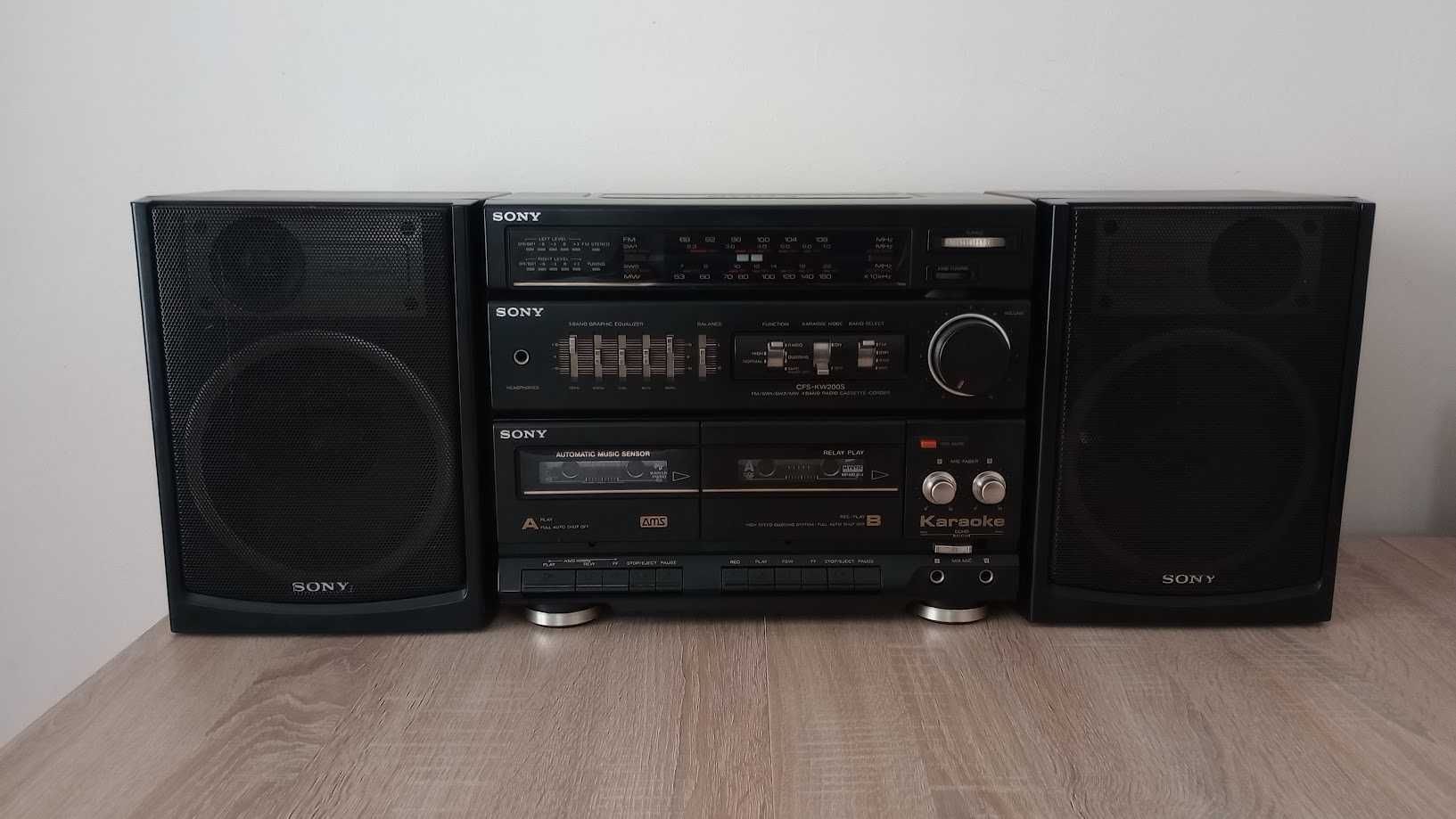 Radiomagnetofon Sony CFS-KW200S działąjący!