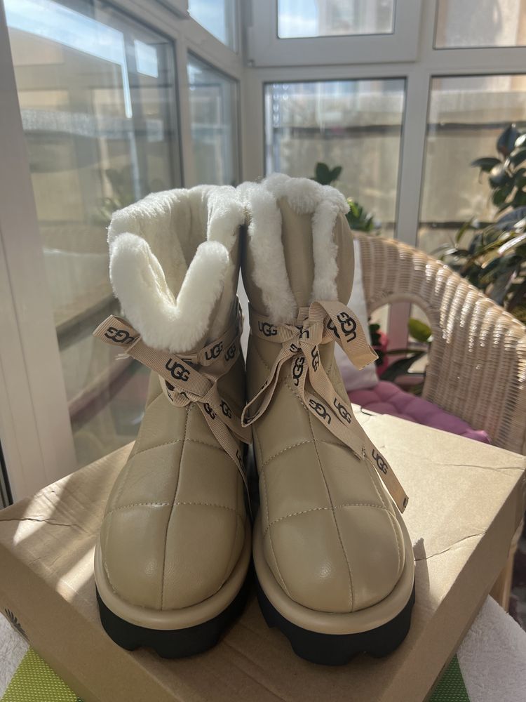 подарунок ботинки сапоги натуральна шкіра хутро ugg уггі add