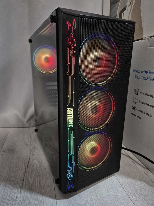 ATX корпус QUBE Breeze ARGB (4x120mm FAN) з класним продувом. Trade-in