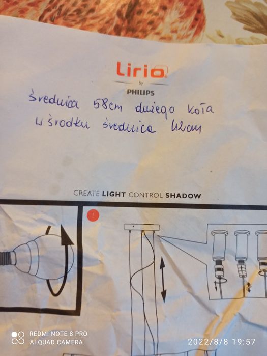 Żyrandol-lampa wiszącą Lirio 40252 Phillips