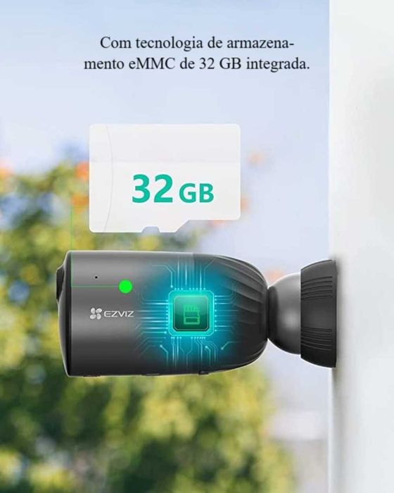 Câmara Solar Ezviz 2K+ * 32GB * 270 DIAS DE AUTONOMIA * IP66