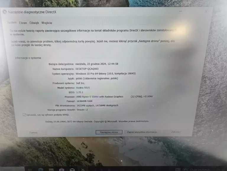 Laptop Dell Vostro 5515 15,6 " AMD RYZEN 5 5500U 16/ 512 GB SSD