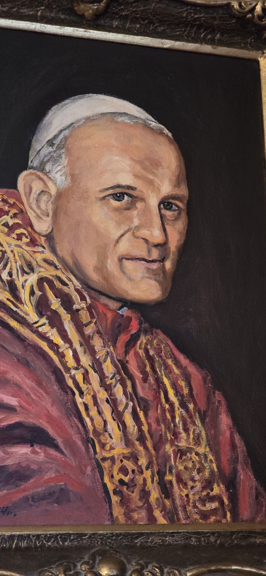 Obraz olejny w ramie  Jan Paweł II