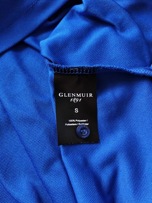 Niebieska koszulka polo męska Glenmuir 1891 klub golfowy rozmiar S