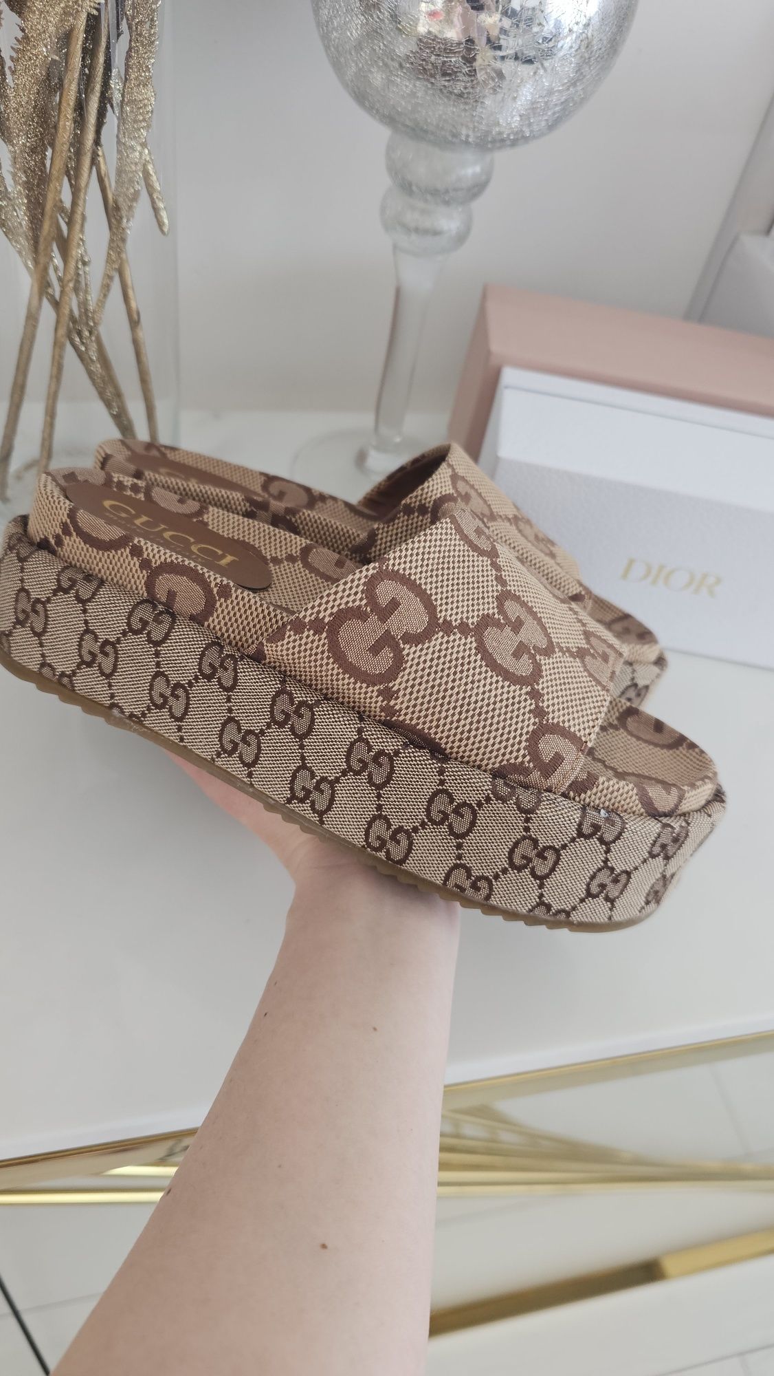 Gucci klapki platforma 38