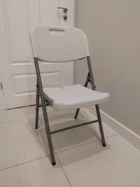 Krzesła krzesło składane cateringowe ogrodowe białe POLY 11