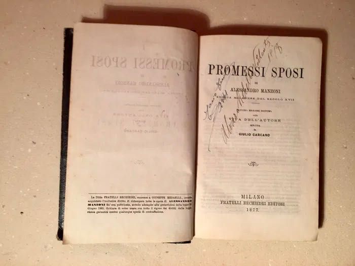 ALESSANDRO MANZONI - 1877 - Promessi Sposi