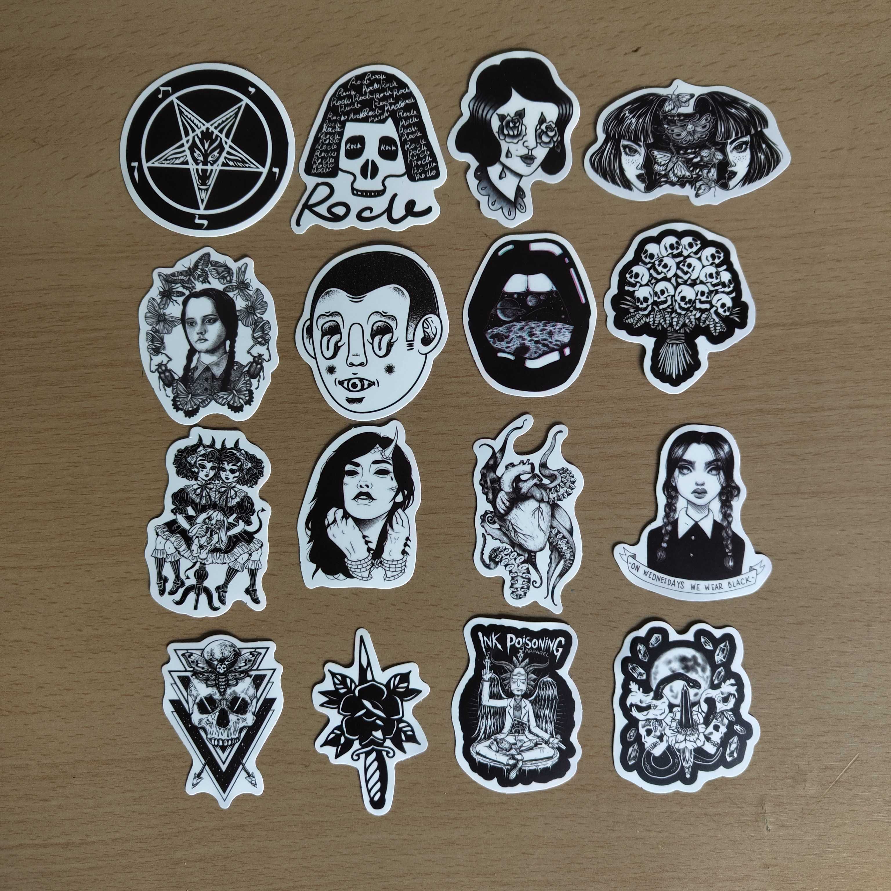 50 Autocolantes Stickers Góticos