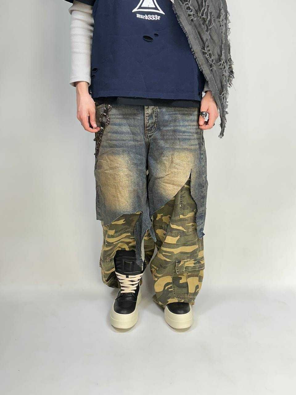 Project GRAILZ G/R gr джинсы шорты камо camo faded baggy джинси штаны.