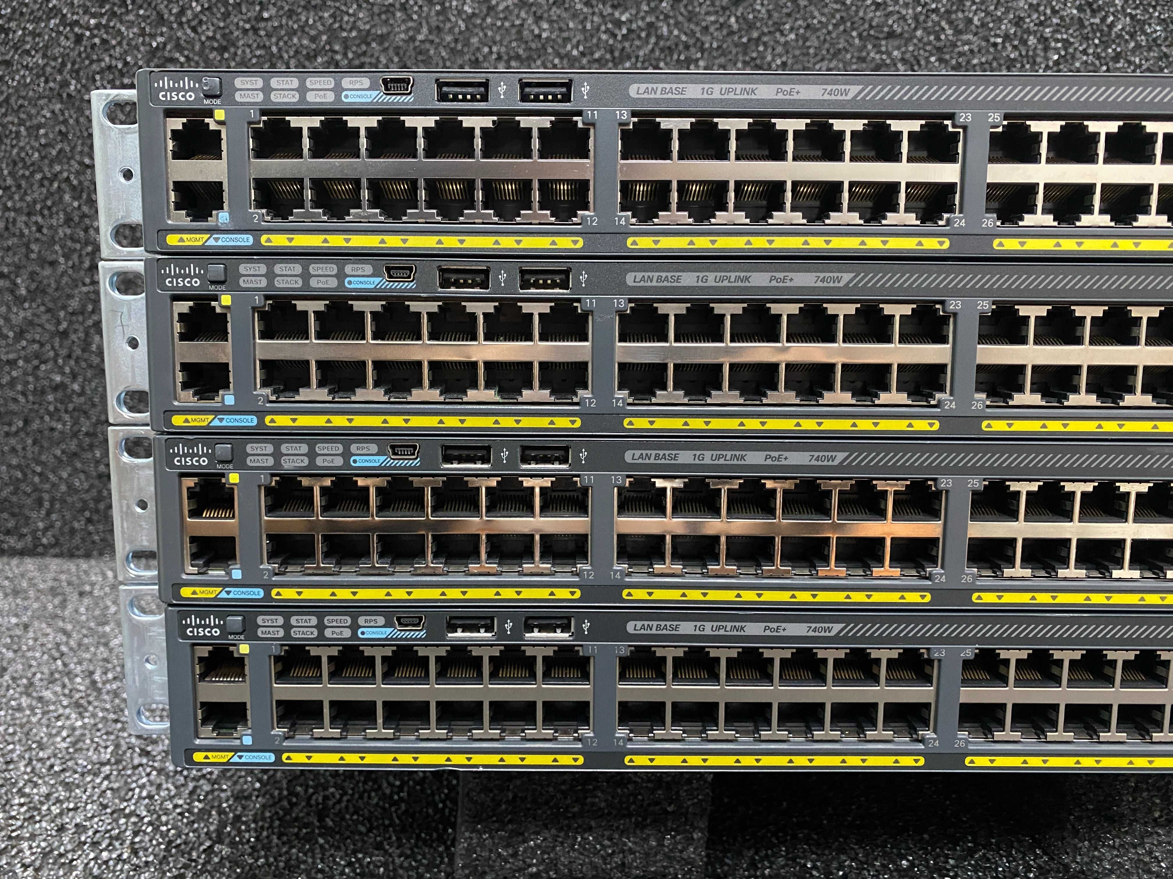 Гігабітні комутатори Cisco WS-C2960X-48FPS-L з PoE+ (740W)