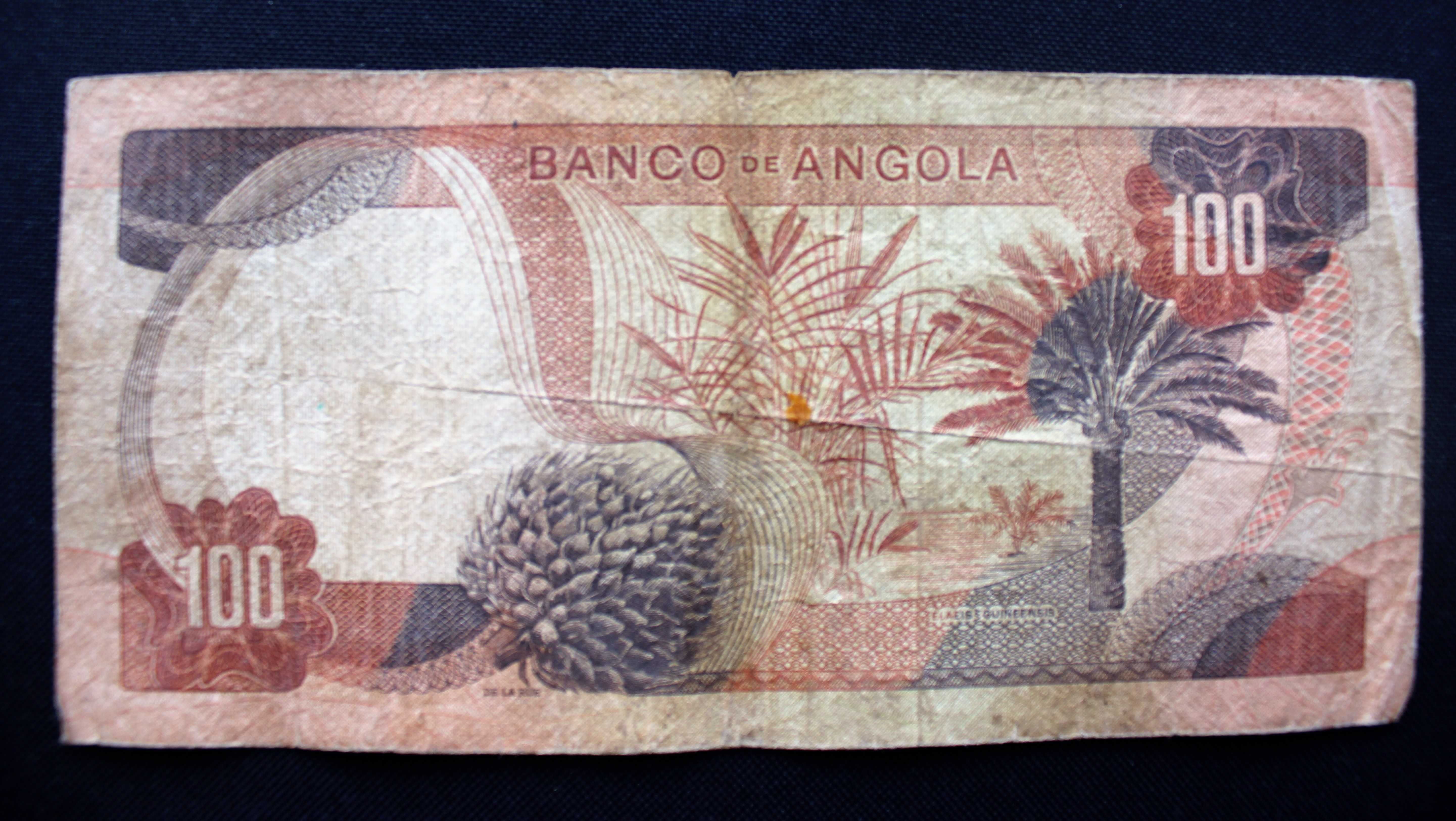 Nota 100$00 Angola capícua.