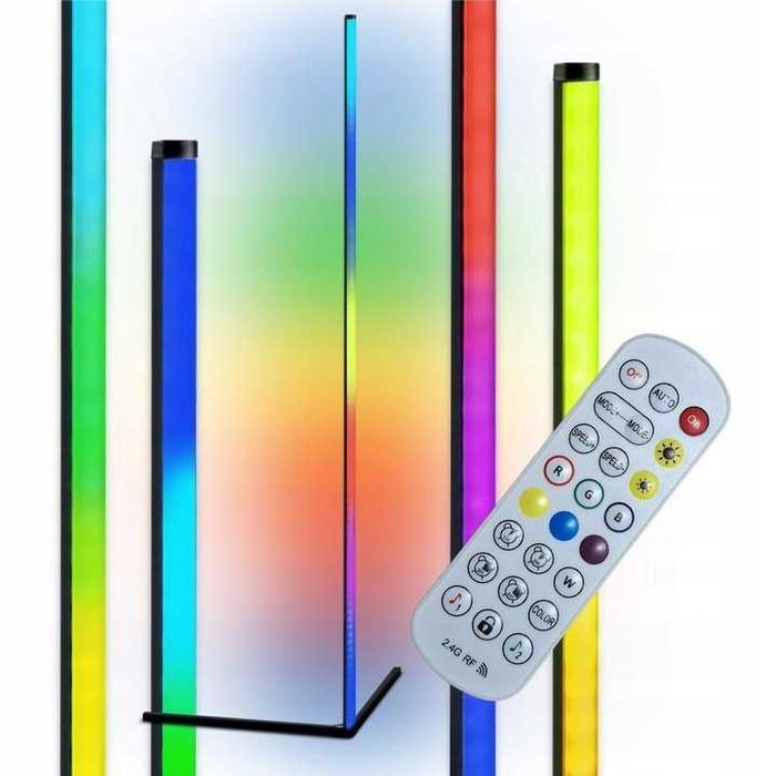Lampa LED Narożna RGB Stojąca Podłogowa PILOT APKA 140 CM