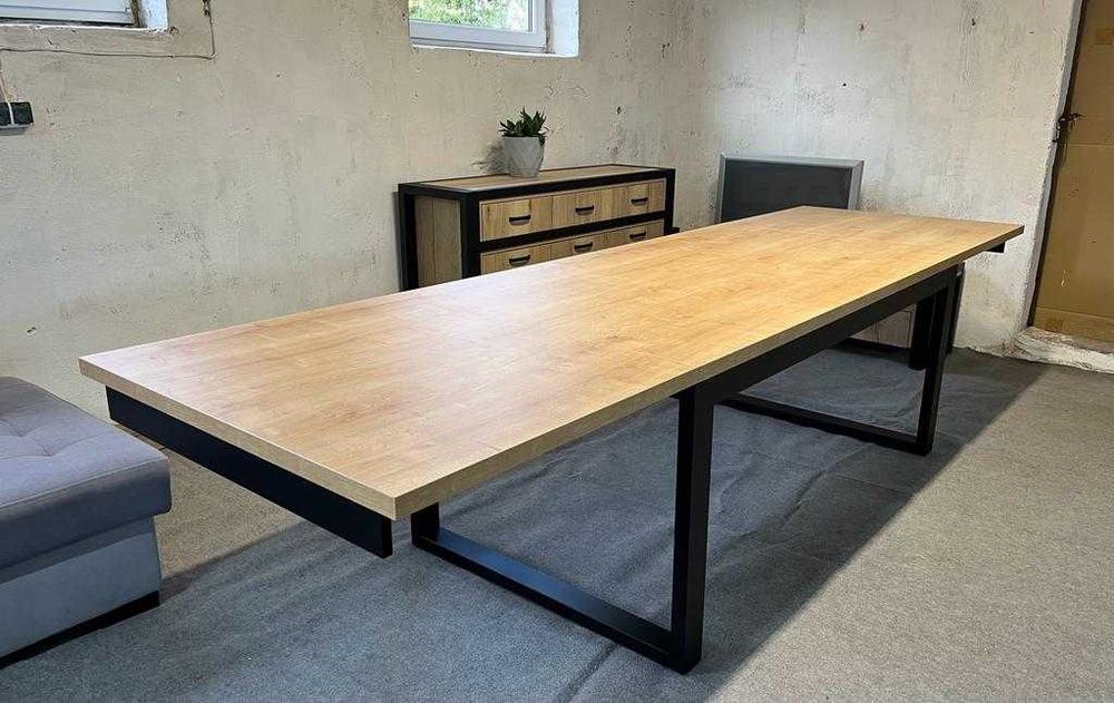 Duży Stół LOFT 180-340x100 (2x80 Dostawki) EGGER