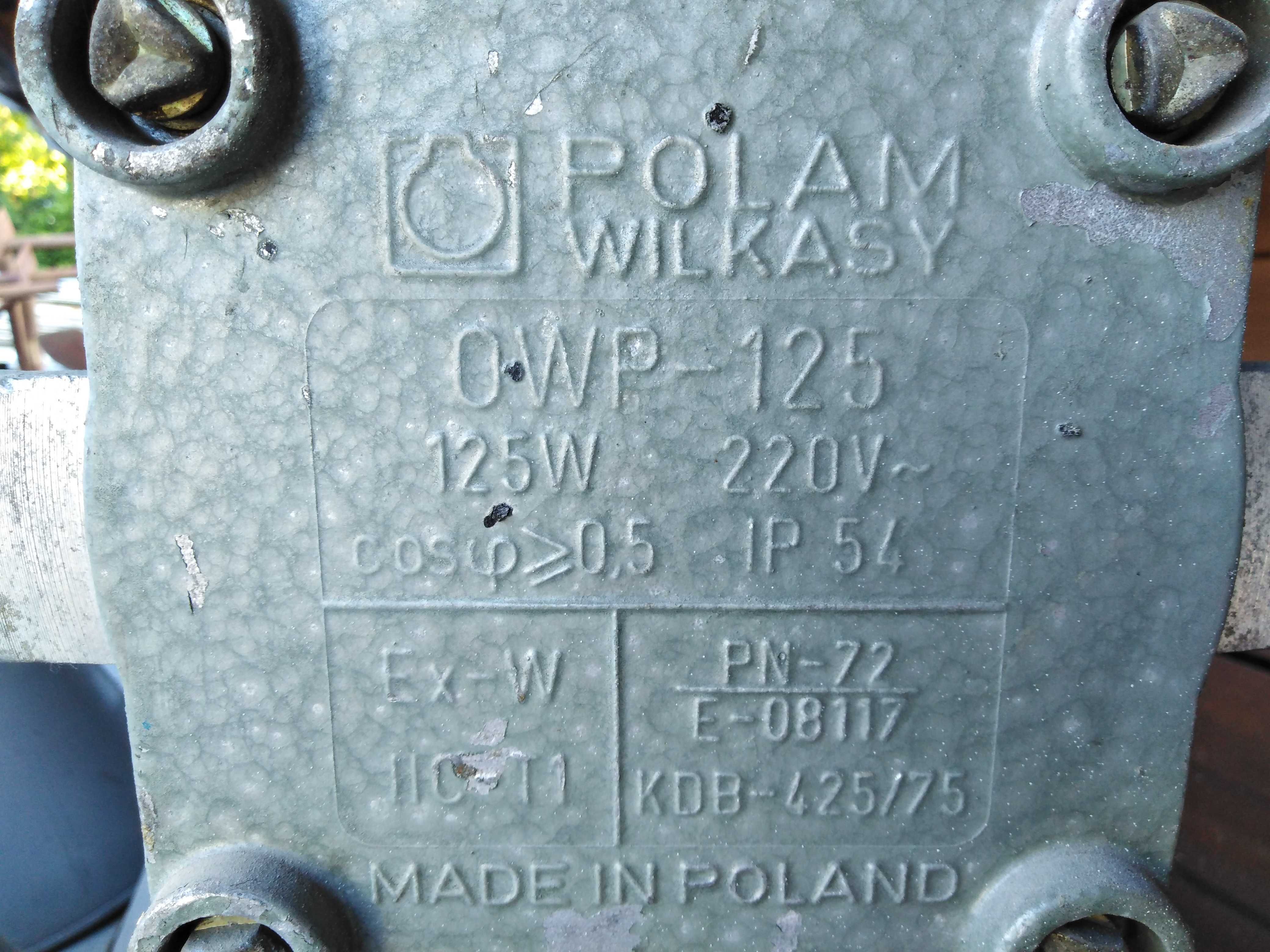 Lampa przemysłowa/ loft Polam Wilkasy OWP-125