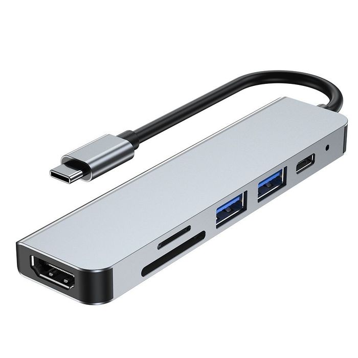 Adapter V4 6W1 Do Laptopa Szary