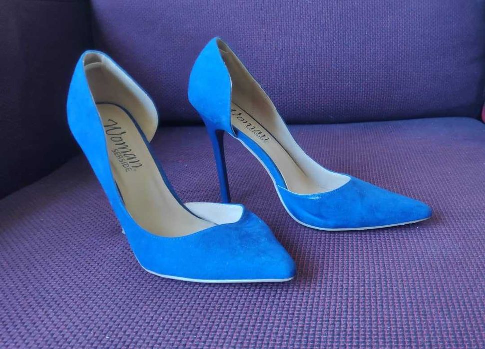 Sapato Salto Alto  - 38 azul