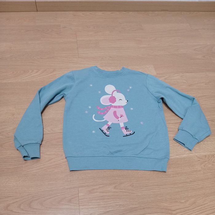 Bluza 128 Sinsay turkusowa z myszką