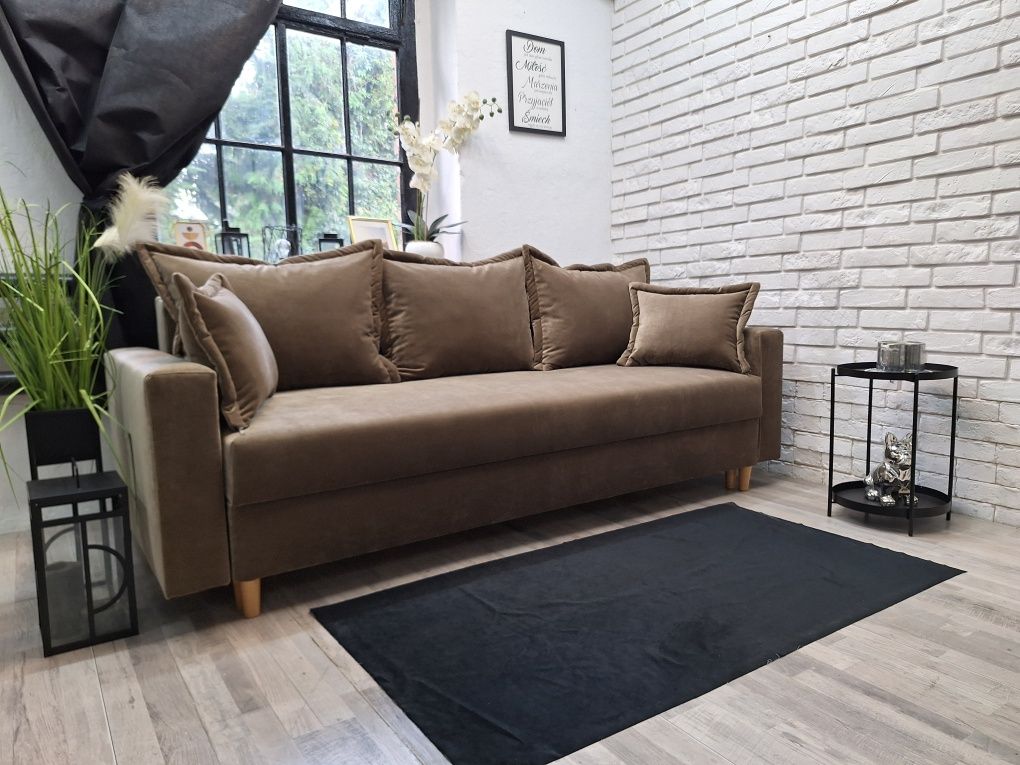 Sofa Tokio, sprężyny, welur