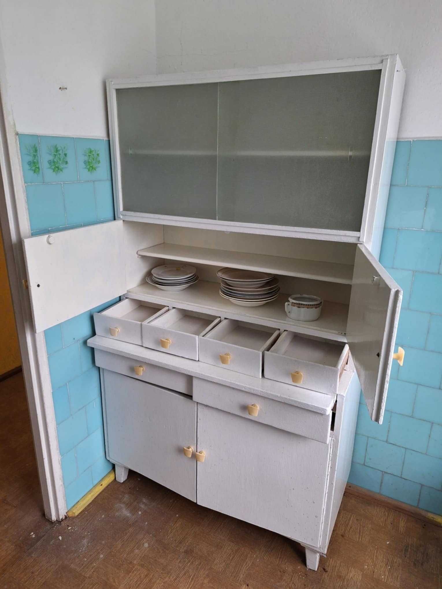 Kredens PRL meble witryna segment