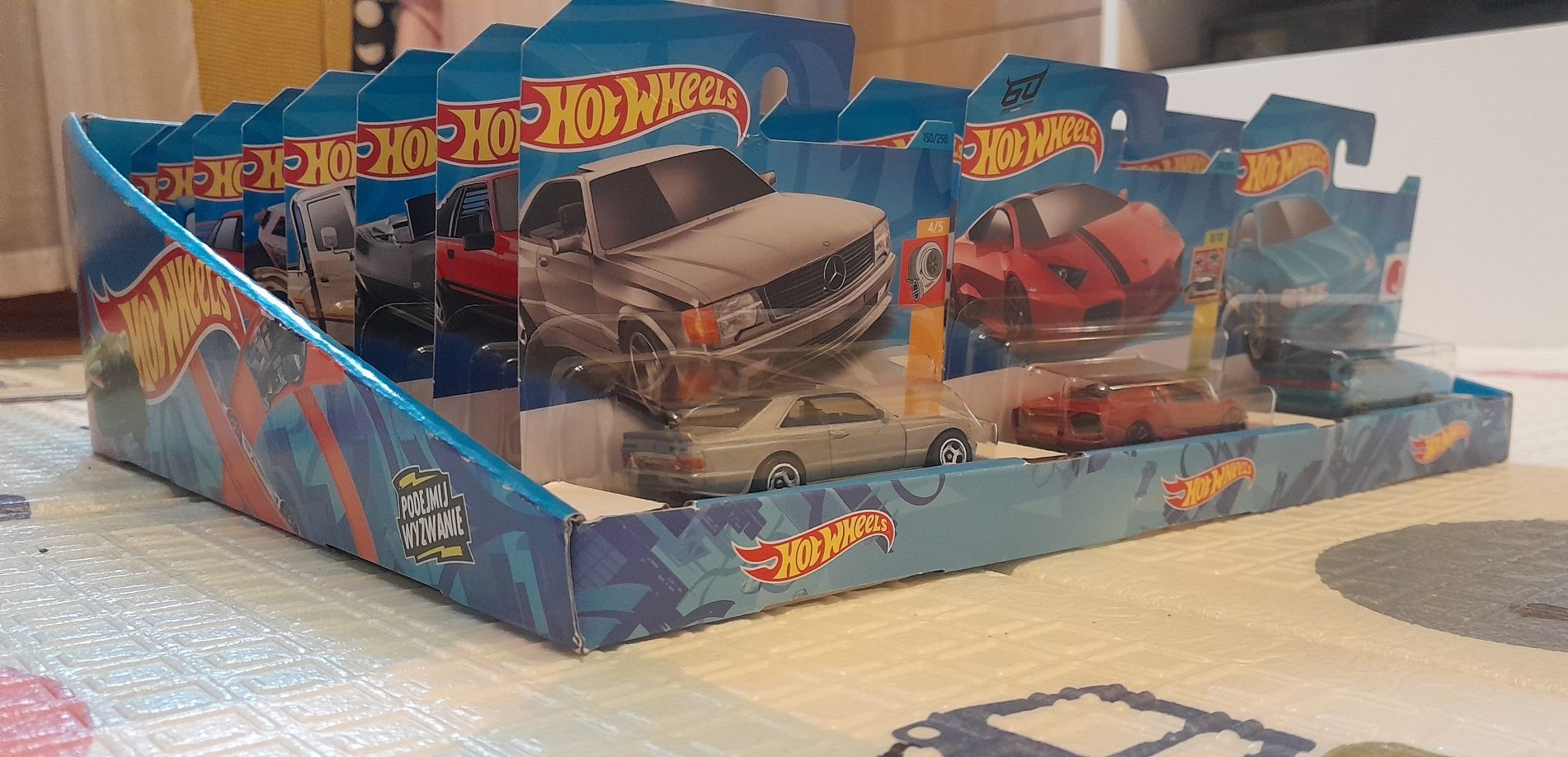 Zestaw Hot Wheels 2023, Treasure Hunt, Mercdes, Porsche, Honda, Lambo