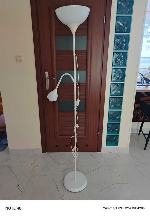 LAMPA stojąca biała