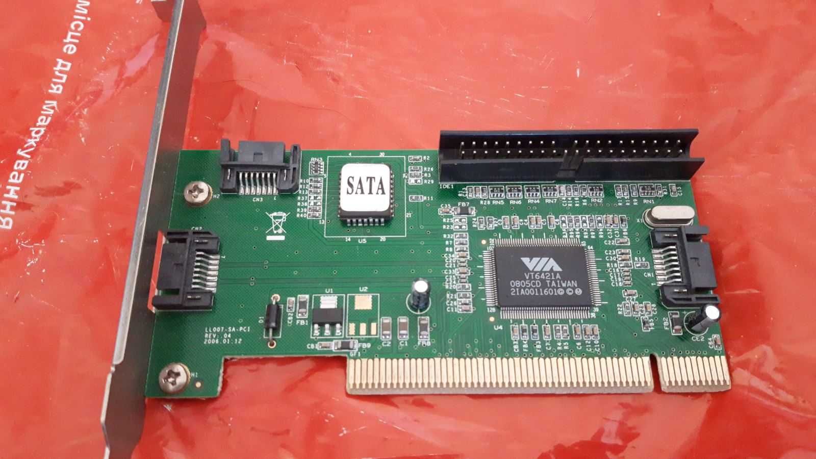 Контроллер PCI to SATA(3port)+IDE (1port) VIA 6421 chipset