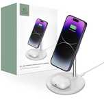 Tech-Protect Qi15W-A21/2In1 Magnetic Magsafe Wireless Charger White