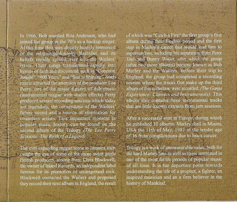 Bob Marley & The Wailers - - - - - Trilogy - - - - - 3 X CD