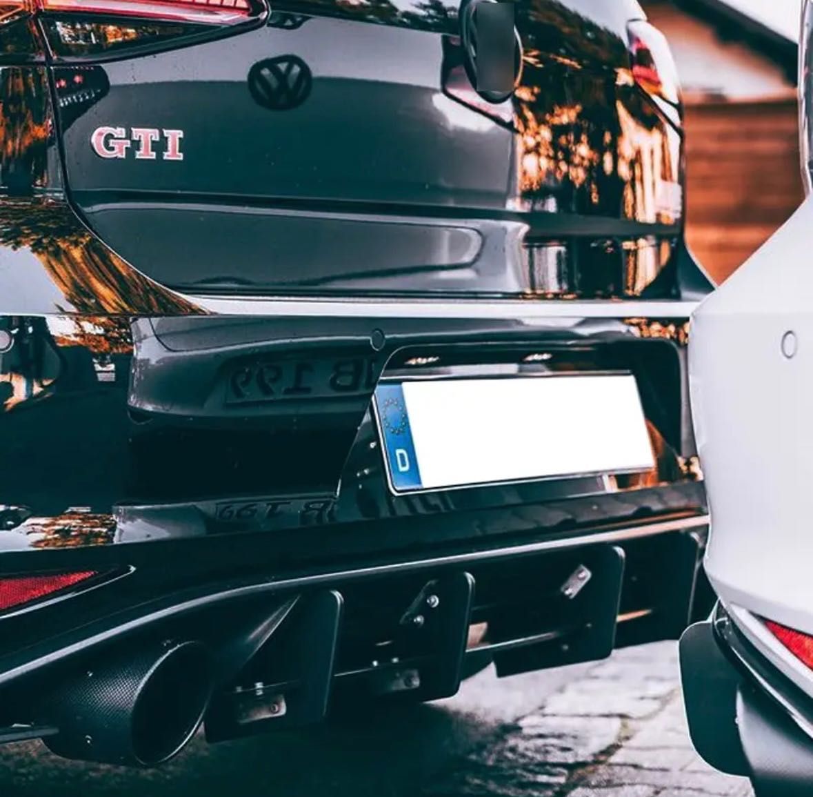 Диффузор на задний бампер Volkswagen Golf 7 GTI  накладка на бампер