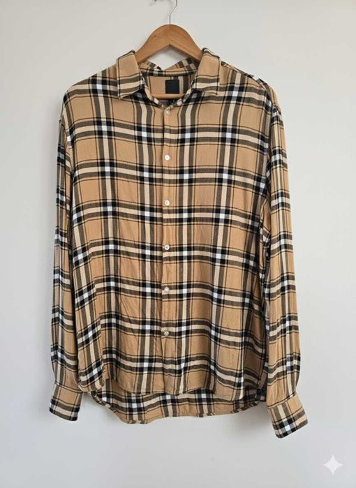 Musztardowa koszula w kratę H&M