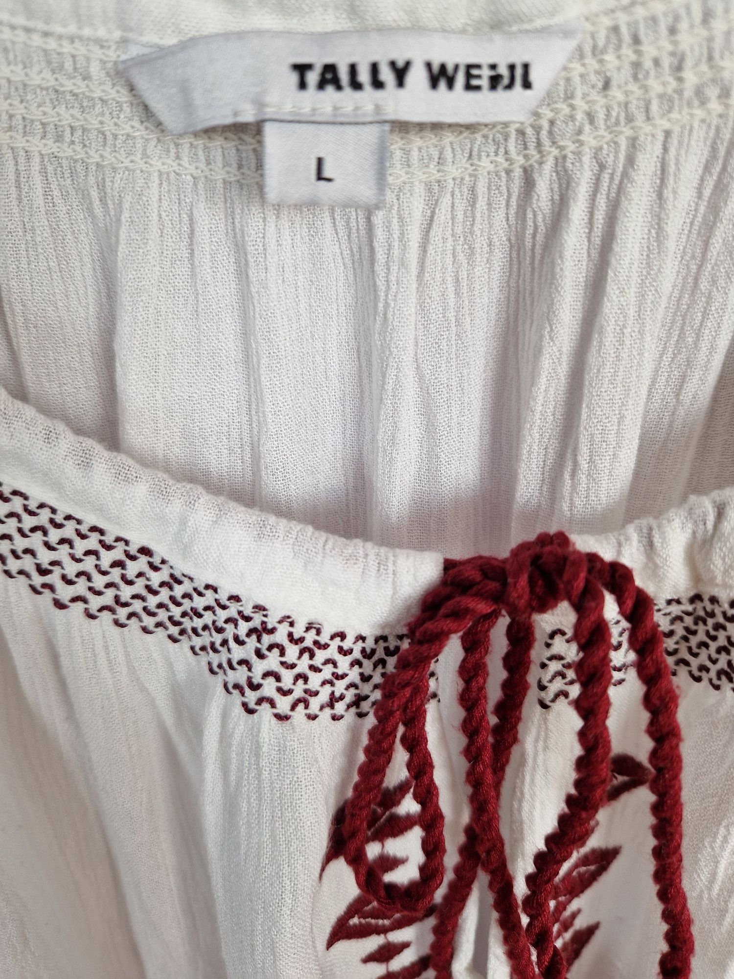 Biała sukienka/ tunika z wiskozy, Tally Weijl, rozmiar L