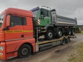 TRANSPORT, przewóz ciągników i maszyn budowlanych Pajęczno Laweta 16 t