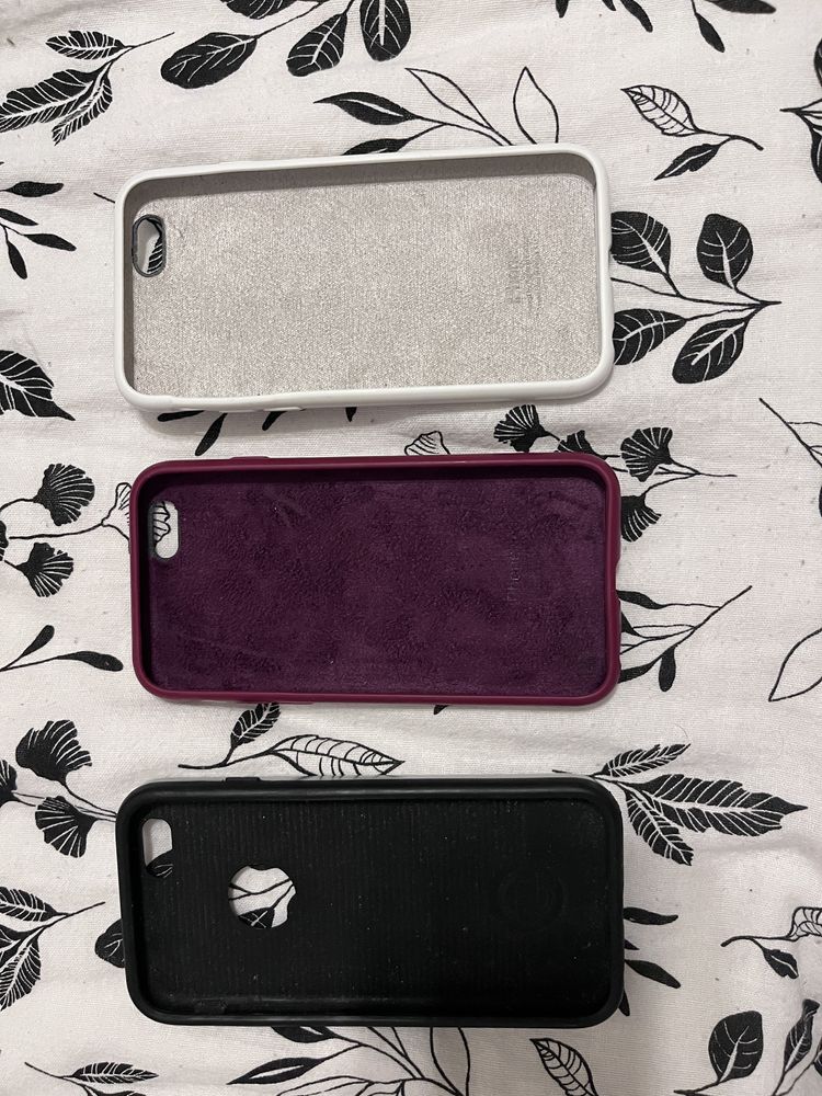 Zestaw 3x case etui Apple IPhone 6 6s srebrny biały bordowy ciemny