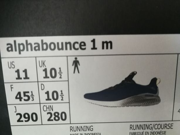 Кроссовки фирмы Adidas alphabounce 29cm