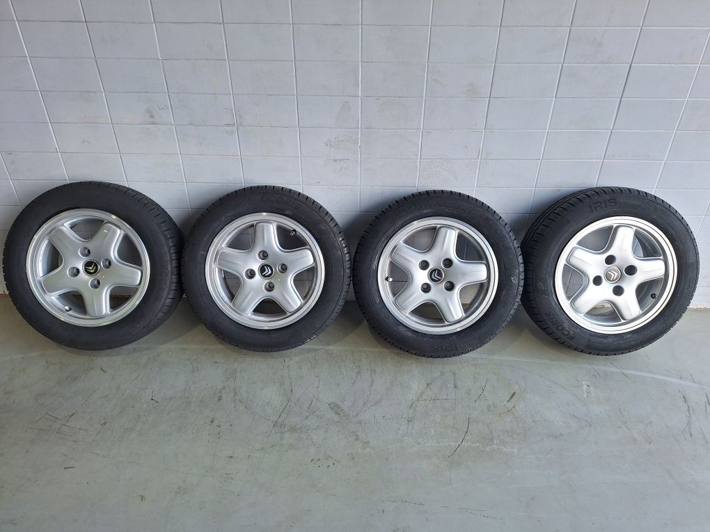 Jantes 14 originais Peugeot com pneus novos 165/65 R14