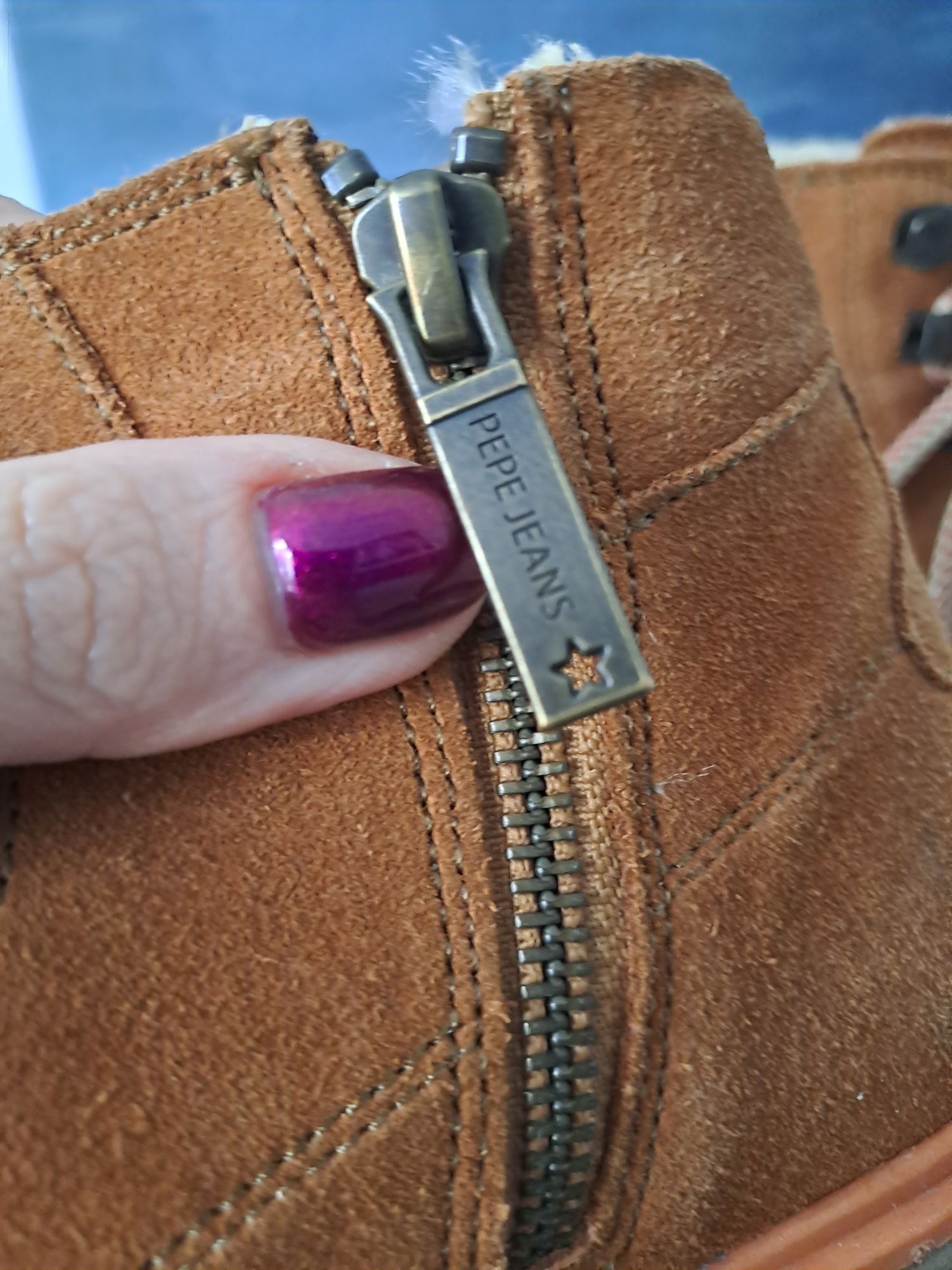 Pepe Jeans traperki botki Skóra r32 idealne